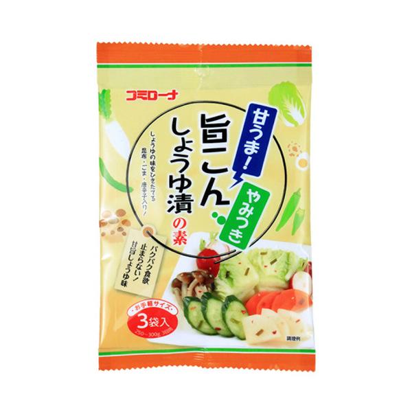 お好みの野菜を刻んで混ぜるだけ。甘旨タイプのしょうゆ漬けが楽しめます。