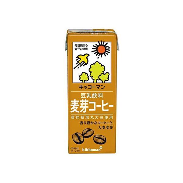 【2ケース】　キッコーマン　豆乳飲料　麦芽コーヒー　200ml×18本×2箱　合計36本