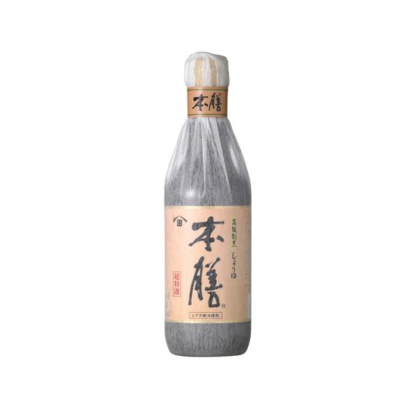 キッコーマン　ヒゲタ　高級割烹しょうゆ　本膳　瓶　３６０ｍｌ×6個