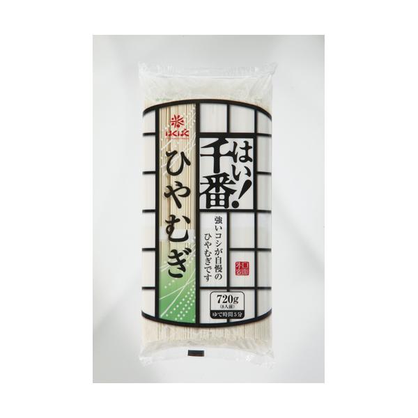 ひやむぎの美味しさは、茹で上がった麺線の弾力感で決まります。この弾力感をだすために、真空状態にて多加水製法で小麦粉と水を練り上げします。このことで、麺組織がより細密になり、コシの強い麺に仕上げました。