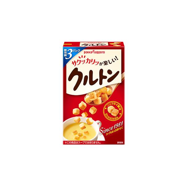 いつものスープを手軽にアレンジできるスープ用クルトンです。クルトン専用の「焼成パン」を、ノンフライ製法で仕上げています。