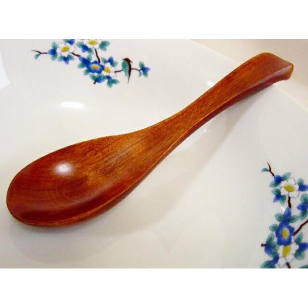木製　ひっかけレンゲ　15.7cm カトラリー　ラーメン　中華　木のレンゲ　セール　ウッドバーニング