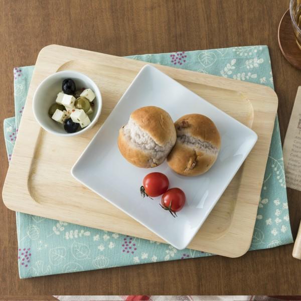 角皿 正方形 16.4cm 日本製 洋食器 白い食器 ホテル食器 カネスズ