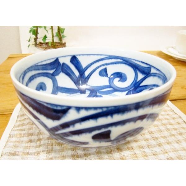 これぞ うどん 丼ぶり 1100cc 16.3cm 和食器 藍草紋 美濃焼 煮物鉢 大