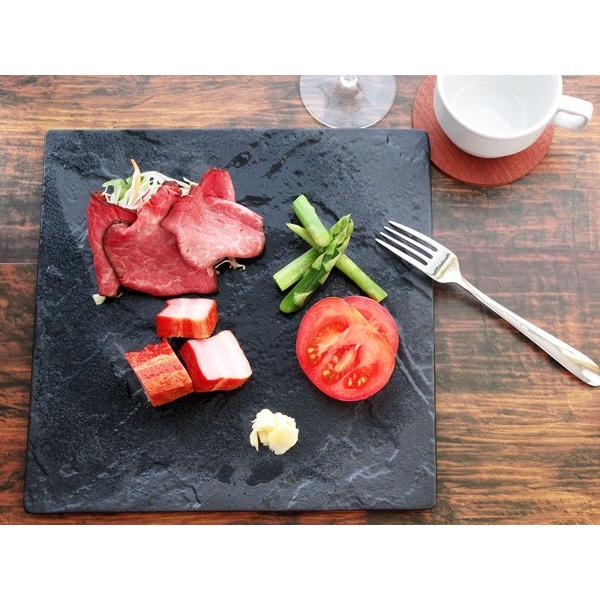 盛れる器」 METEOR 27cm スクエアプレート 黒い食器 黒マット 正方形