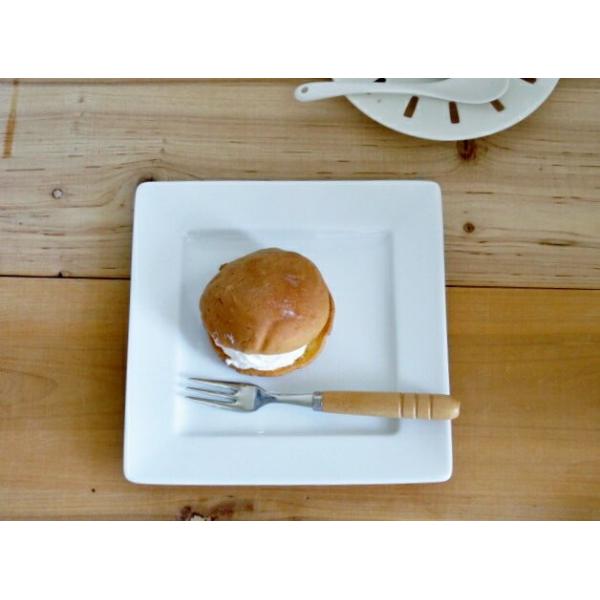 洋食器 スクエア リムプレート 17.8cm 中皿 日本製 カネスズ kanesuzu