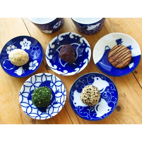 千鳥 染付け 小皿 9.3cm 3寸皿 薬味皿 ざるそば 選べる5柄 美濃焼 和