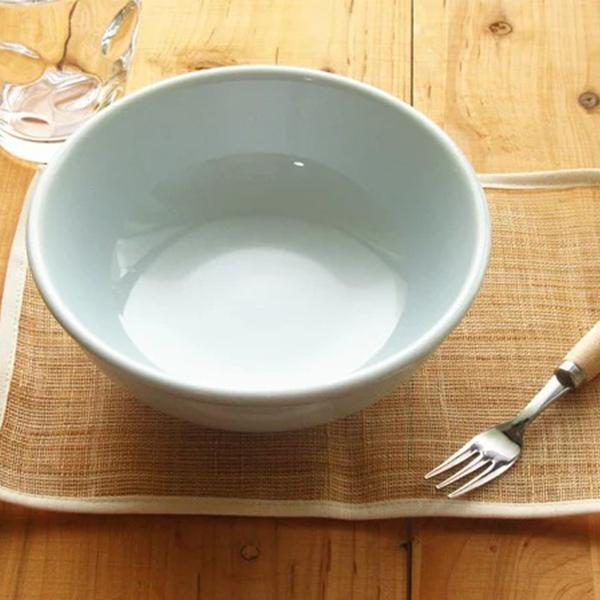 青磁のミニラーメン鉢 500cc 日本製 美濃焼 陶器製 中鉢 冷奴 皿