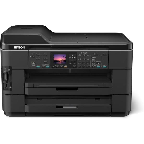 EPSON A3インクジェットFAX複合機 PX-1700F A3ノビ対応 ネットワーク標準搭載 2段フロントカセット(最大500枚) 自動両面印刷対応 大容量ブラックインク採用