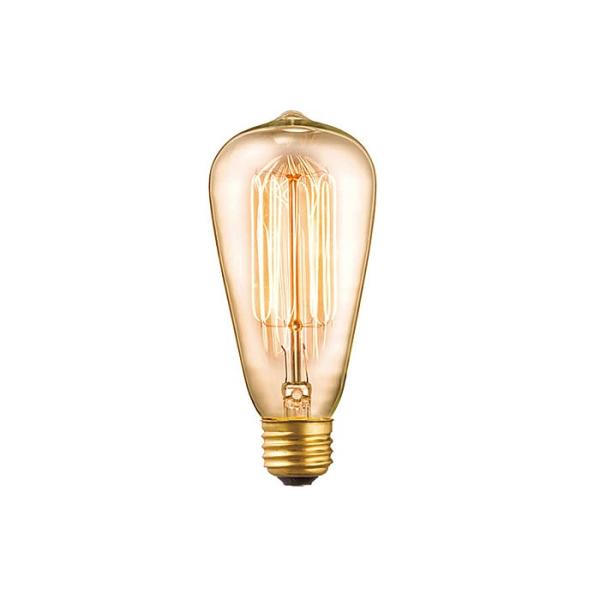 白熱電球 E26/60W カーボン電球 ST64 フィラメント エジソン 電球 バルブ ： 白熱カーボン電球A4