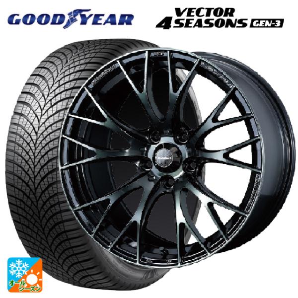 スバル レヴォーグ(VN系)用 225/45R18 95W XL グッドイヤー ベクター4シーズンズ ジェン3 ウェッズスポーツ SA20R