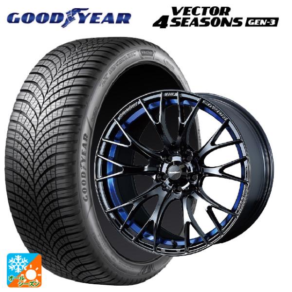 スバル レヴォーグ(VN系)用 225/45R18 95W XL グッドイヤー ベクター4シーズンズ ジェン3 ウェッズスポーツ SA20R