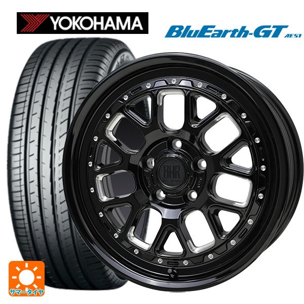 送料無料 サマータイヤホイールセット 215/45R17 91W XL ヨコハマ ブルーアースGT AE51 ホットスタッフ バークレイハードロック