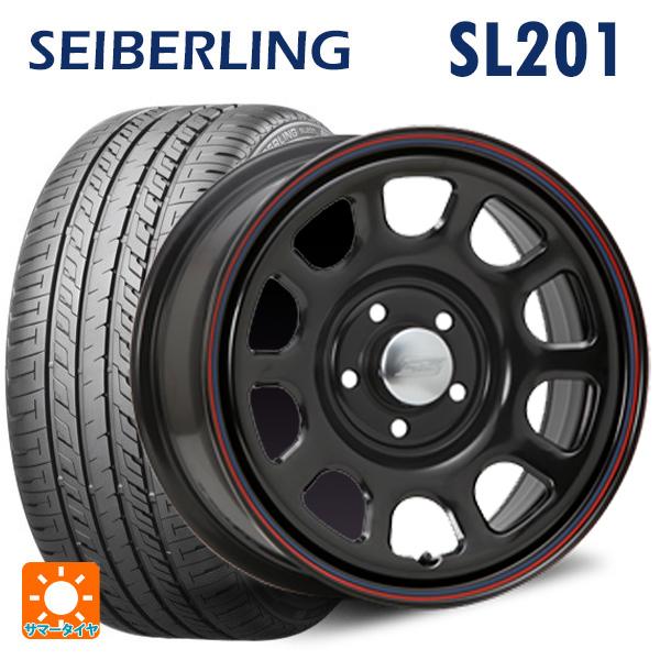 205/55R16 ブラックアルミホイール SL201タイヤセット MLJ 送料無料 サマータイヤホイールセット 205/55R16 91V セイバー