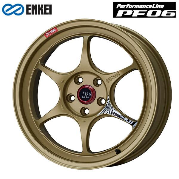 エンケイ 18インチ ゴールドホイール 日本製 ENKEI（エンケイ） パフォーマンスライン PF06 ゴールド 18×8 +45 5