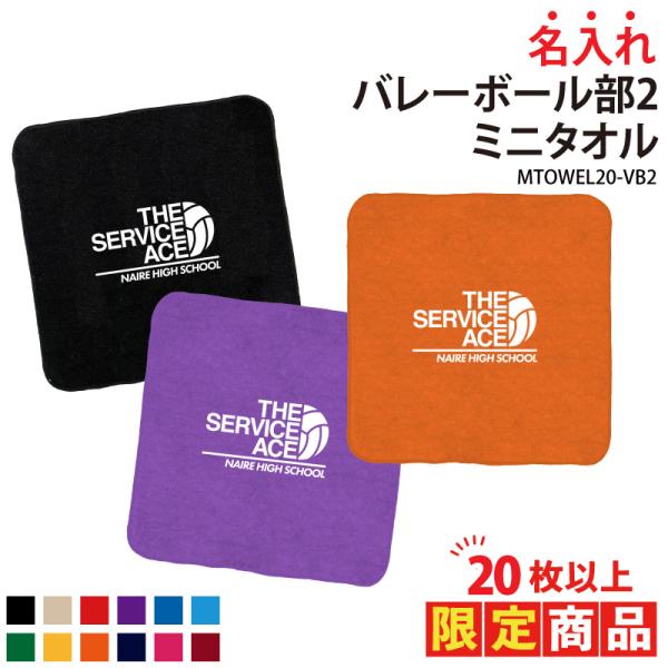 20枚以上購入限定価格 バレーボール 卒業 卒団 記念品 プレゼント ミニタオル バレーボール卒団記念品 タオル 名入れ 部活 MTOWEL20-VB2 爆買