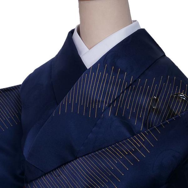 リサイクル訪問着 友禅 逸品 水滴 紺 身丈145cm 裄62cm Mサイズ