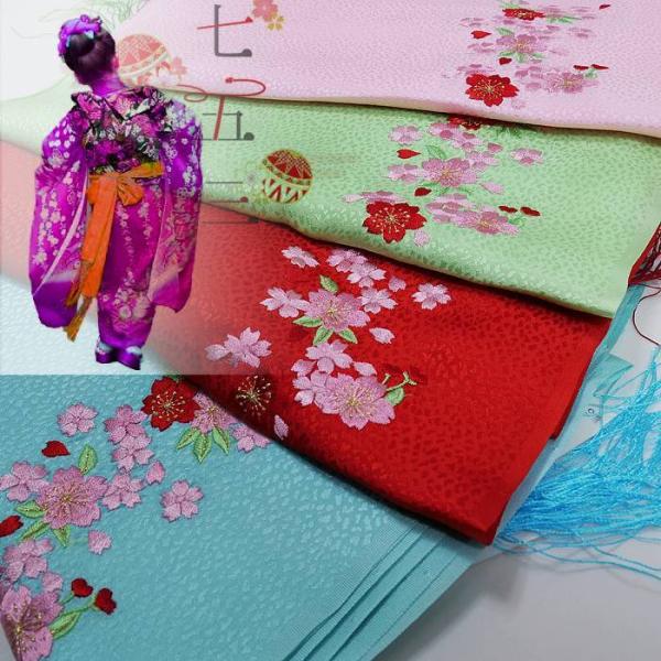 正絹 志古貴(しごき) 刺繍 七五三 お宮参り 祝着 女子 七歳 a4a5m5