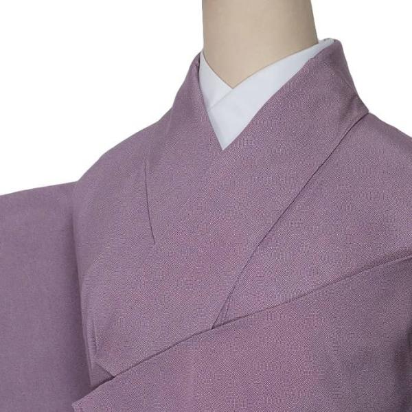 リサイクル江戸小紋 鮫小紋 単衣 夏物 色無地 夏着物 身丈155cm 裄64cm