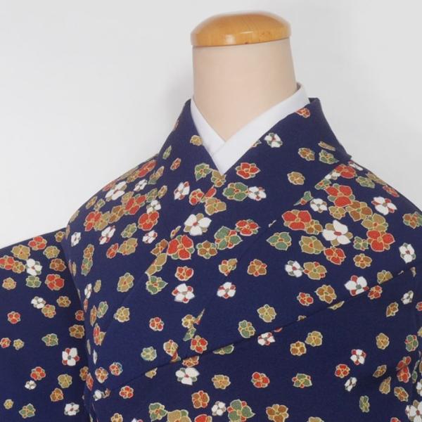 【一点限り】未使用　極美品　小紋　薄紫地　白花柄　身丈149cm 小柄な方へ k-wasou_1640655-w