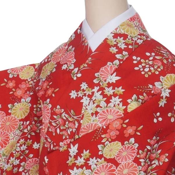 リサイクル小紋単衣 染め着物 絹 夏物 新古品 着物 身丈162cm Sサイズ