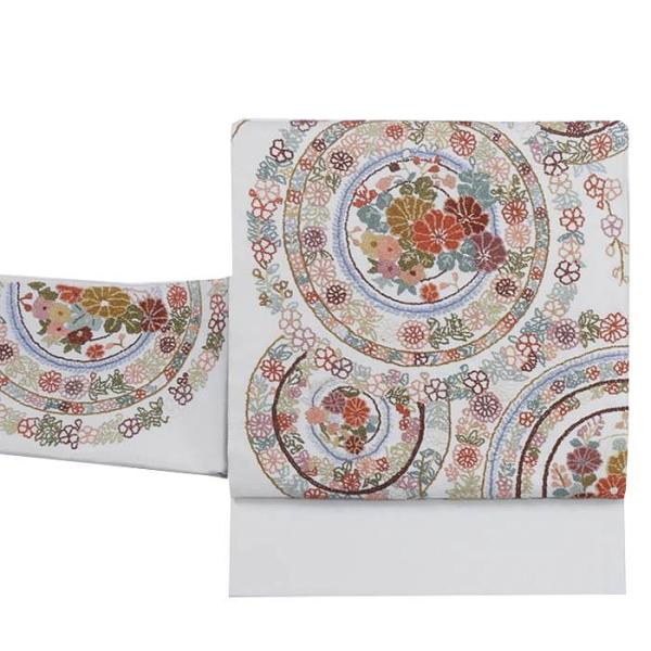 ⑥⑨②相良刺繍 袋帯 新品未使用 太鼓 正絹 未使用品 袋帯 刺繍袋帯 新古品 正絹 未着品 リサイクル袋帯 相良刺繍