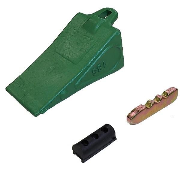 バックホー　ユンボ　ショベルカー用　爪（つめ、ツメ）縦式ESCO(エスコ)タイプ、縦ピン式のポイントツースです。 バケット