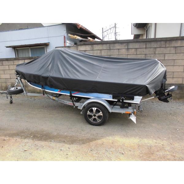 アルミボートカバー 12ft用 船外機一体式 ブラックカバー(AL アルミボートカバー 12ft用 船外機一体式 ブラックカバー(AL