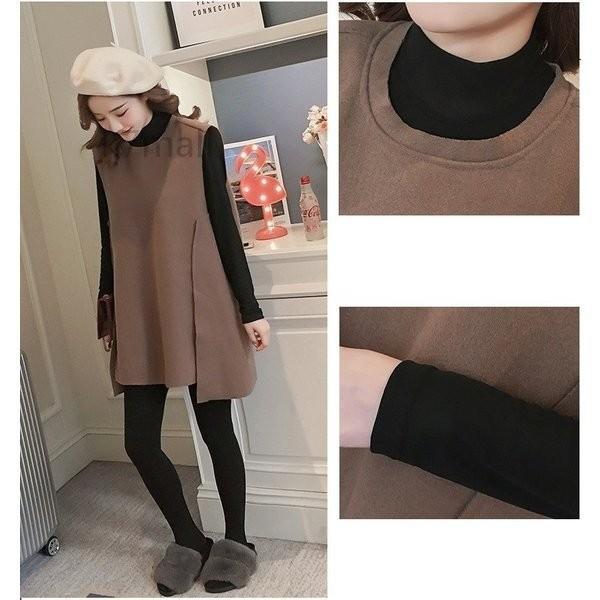 ワンピース２点セット チュニック 膝丈 秋冬マタニティワンピ ママ服 マタニティウェア 大人 上品 ミディアム丈 妊娠服 産前 お出かけ フォーマルお宮参り Ypt Or Id