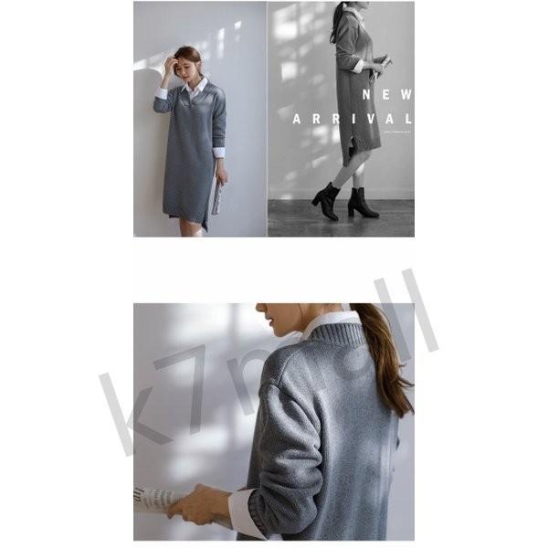 ｖネックのゆったりニットワンピース Af1760 Www Nlqp Com