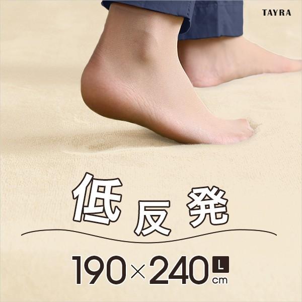 高密度マイクロファイバー・低反発ラグマットLサイズ 190×240cm オール