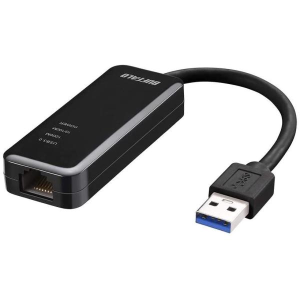 数量限定　BUFFALO 有線LANアダプター LUA4-U3-AGTE-BK ブラック Giga USB3.0対応 【Nintendo Switch動作確認済み】　配送種別：ＭＲＭ