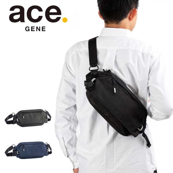 【未使用】ace. /CROSSLING ボディバッグ　杢調 ace. GENE LABEL 最大42%☆5/11迄 正規品5年保証 エースジーン ボディ