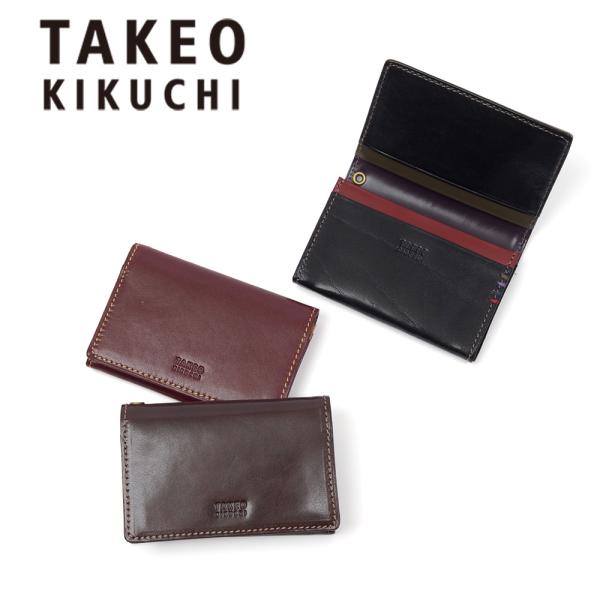 TAKEO KIKUCHI（タケオキクチ） 名刺入れ 本革 メンズ カードケース