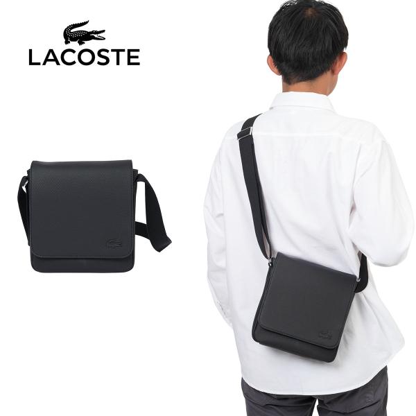 LACOSTE ラコステ メンズショルダーバッグ NH4424HC ブラック 2025秋冬