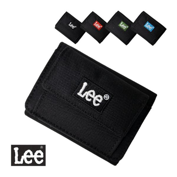 三つ折り財布 ミニ財布 メンズ 財布 三つ折り Lee リー ブランド ロゴ ミニウォレット コンパクト 小さい 男子 小学生 中学生 高校生 カラーBOXロゴ刺繍 0520700