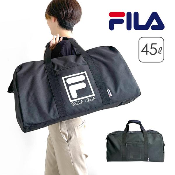 FILA ダブルロゴ トラベルボストンバッグ FILA ボストンバッグ ダブルロゴ ボストン トラベルバッグ