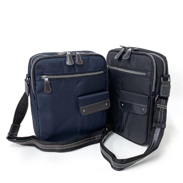 斜めがけバッグ メンズ ショルダーバック 大人 バッグ 黒 タテ型 男性