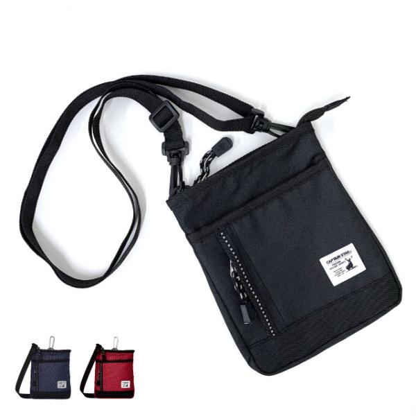 チョークバッグ バイク ショルダーバック メンズ 小さめ 小学校 中学 高校 ミニポーチ CAPTAIN STAG キャプテンスタッグ 3wayミニショルダーバッグ 126300