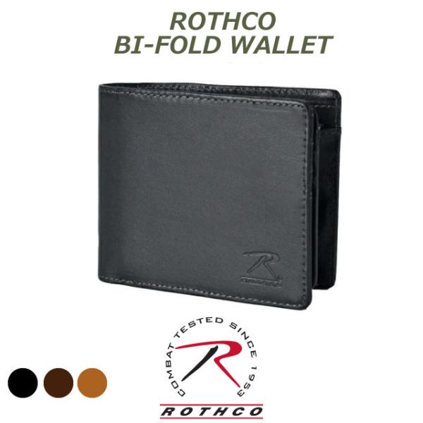 折りたたみ財布 メンズ 2つ折り財布 おしゃれ カジュアル プレゼント 革 ROTHCO ロスコ リサイクルレザー 中ベラ付き 二つ折り財布 小銭入れ付き 45048