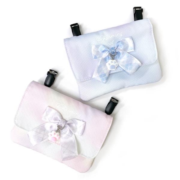 ショルダー 移動ポケット ファスナー Pirica nonno オーガンジーリボン フラットショルダー 抗菌 防臭 mdx-531 ポケットポーチ 小学生 女の子  ポシェット キッズ 女子 高学年 低学年 かわいい  ティッシュケース り...