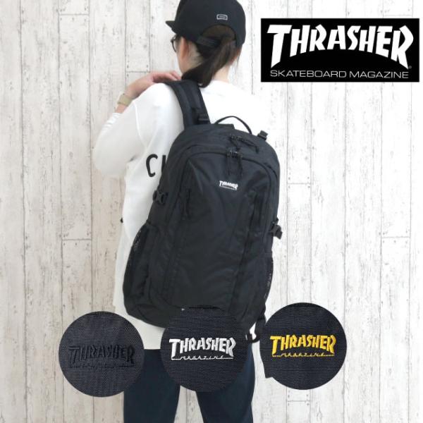 通学リュック 男子 高校 中学 大容量 30l リュックサック メンズ 通勤リュック おしゃれ 人気THRASHER スラッシャー リュックサック 30L 撥水加工 thr-282