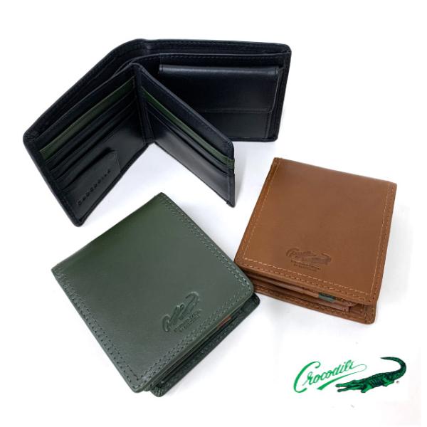 値下げ❗️新品未使用品　ＣＲＯＸＲＯＹＡＬクロコダイル2つ折り財布（専用箱付き） Crocodile（クロコダイル） 二つ折り財布 メンズ 革 2つ折り財布 男性