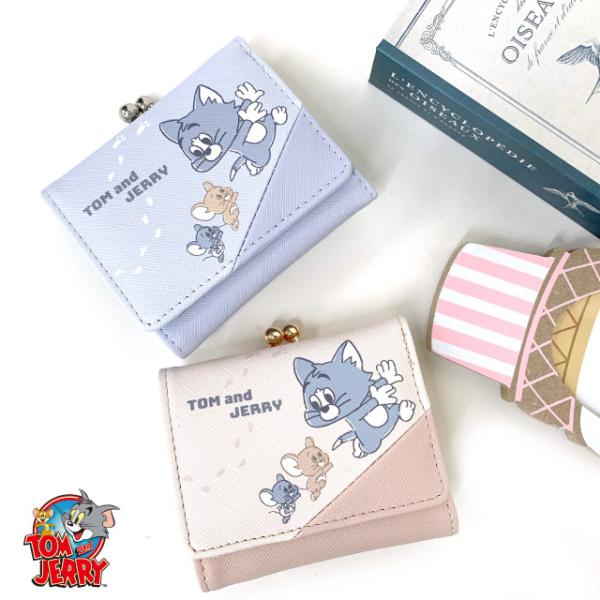 キッズ 財布 ミニ財布 3つ折り財布 トム＆ジェリー おしゃれ コンパクト 高校 中学 レディース トムとジェリーアシアト 三つ折り財布 75086