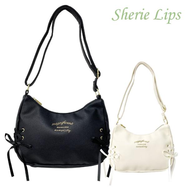 【ラッピング袋無料】ショルダーバッグ 斜めがけ 小学生 女の子 Sherie Lips 細リボン編み上げ ショルダーバック mdj-513 小学校 女子 キッズ かわいい 子供 ポシェット 高学年 低学年 大人っぽい 大人可愛い おしゃれ ...