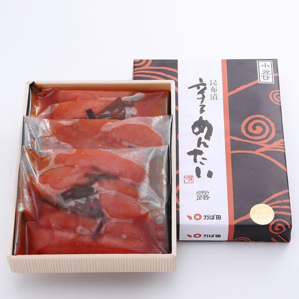 【冷凍出荷】昆布漬辛子めんたい『露』＜小分け＞（111065）/ かば田 明太子 お歳暮 ギフト グルメ 贈り物 おかず お買得 贈答品 ご当地 2025冬 福岡 北九州