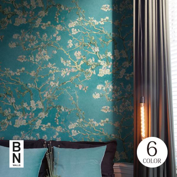 シック オランダ製 花柄 オリエンタル カベコレ ゴッホ Bn 53cm 10m ロール 絵画 International 輸入壁紙 オランダ製 Diy ビニール クロス リフォーム 1ロール単位 Tebn カベコレ 店