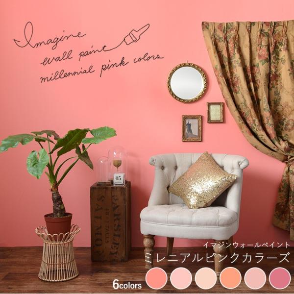 ペンキ 水性塗料 ピンク 4l 道具セット 約24 28平米分 イマジンウォールペイント ミレニアルピンク 壁紙の上に塗れるペンキ Buyee Buyee 日本の通販商品 オークションの代理入札 代理購入