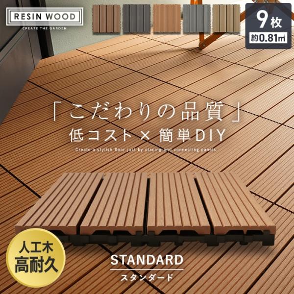 DIY RESTA リスタ 新生活 爆買 送料無料 サンプル ウッドパネル デッキタイル 人工木 ジョイントデッキ ジョイントタイル タイルデッキ パネルデッキ ジョイント式 人工木タイル 屋外 ベランダ バルコニー 置くだけデッキ 連結パ...