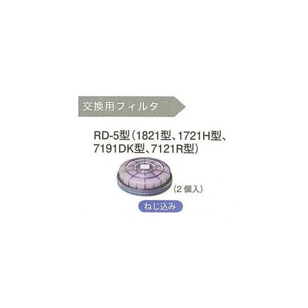 興研防じんマスク交換用フィルター・RD-6型アルファリングフィルタ